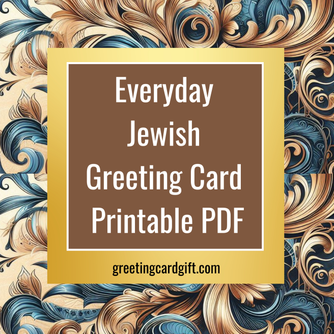 Everyday Jewish Greeting Card Printable PDF